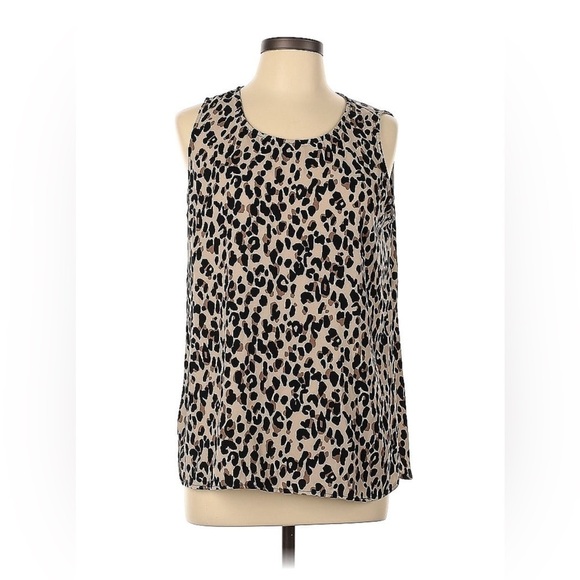 2/$30 Halogen sleeveless top in cheetah print.  SZ L - Picture 1 of 13